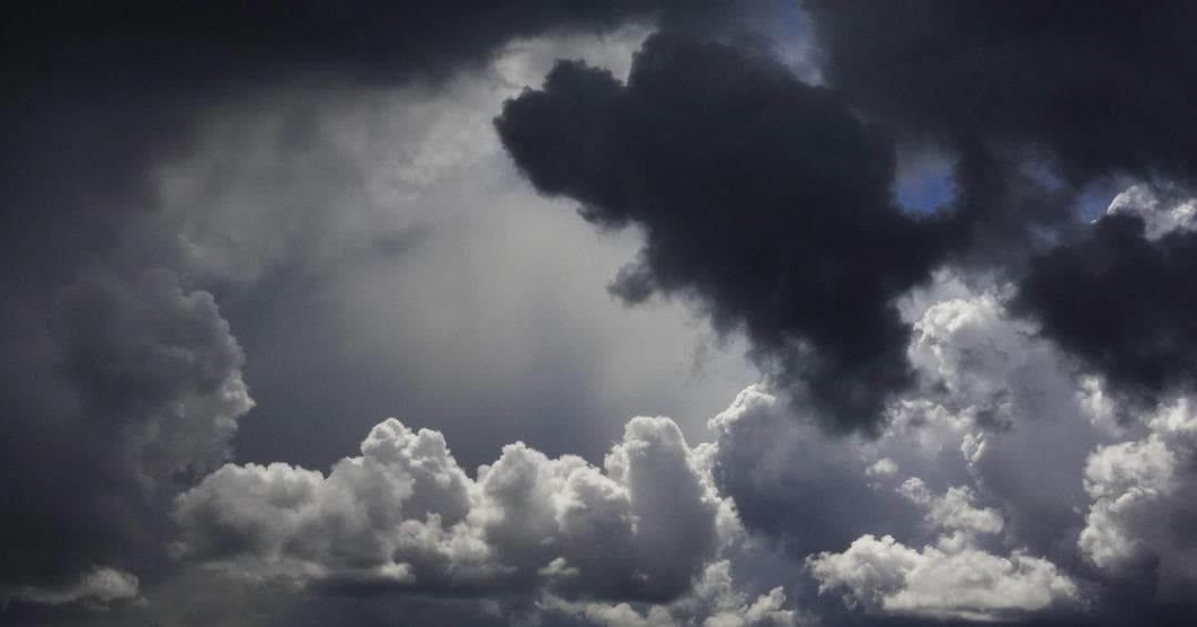 A picture of the sky with different cloud formations